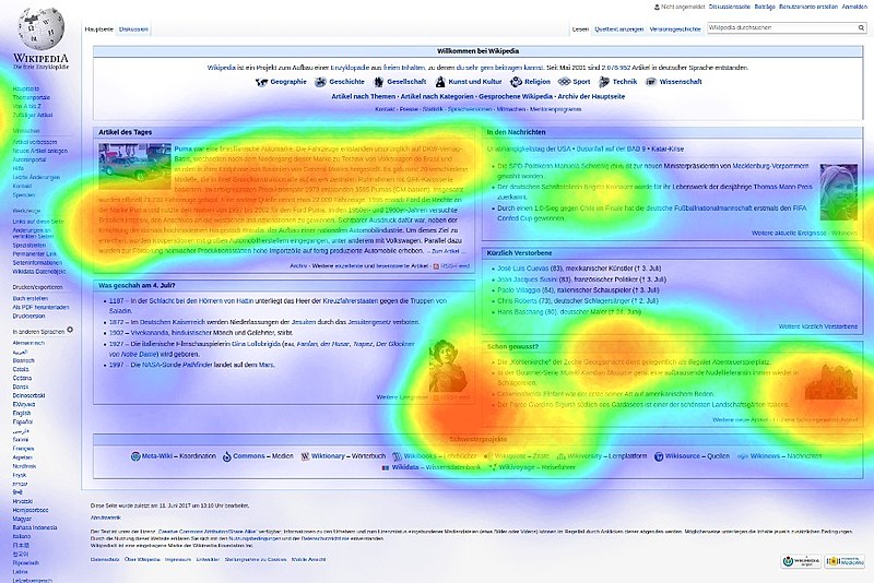 Eyetracking heat map - 網站分析必備工具，透過 Google Page Analytics 套件顯示熱點圖 Heat Map